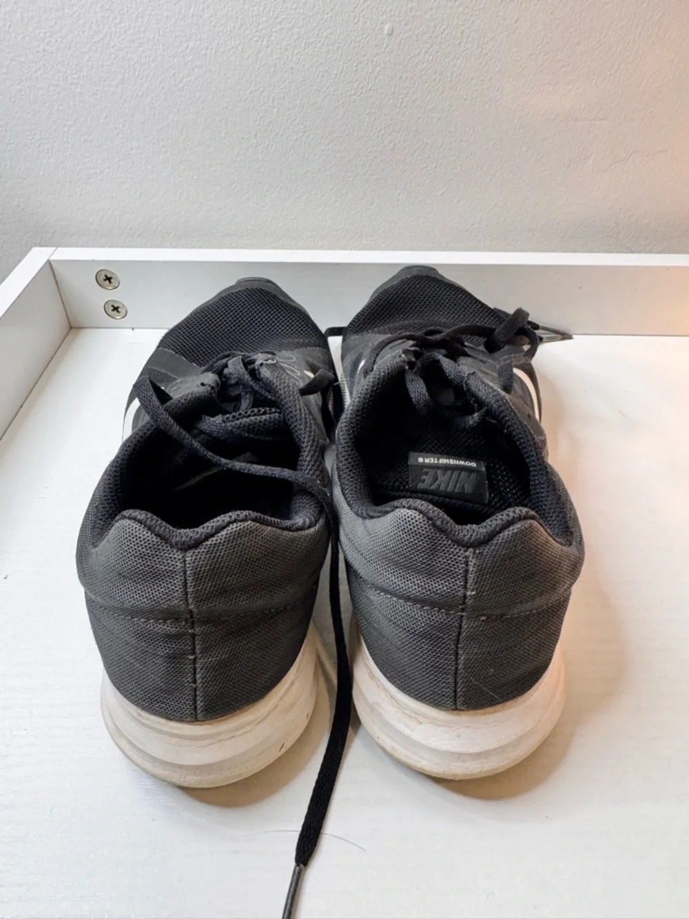 Nike Black Sneakers with White Swoosh - Kids - Picture 4 of 4